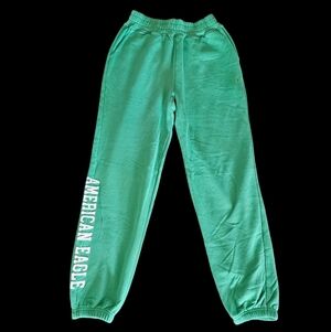 American Eagle Highest Rise Super Stretch Kelly Green Jogger With Pockets NEW Sm